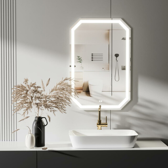 Oglindă de baie încălzită "NOBLIA" cu iluminare LED 60cm